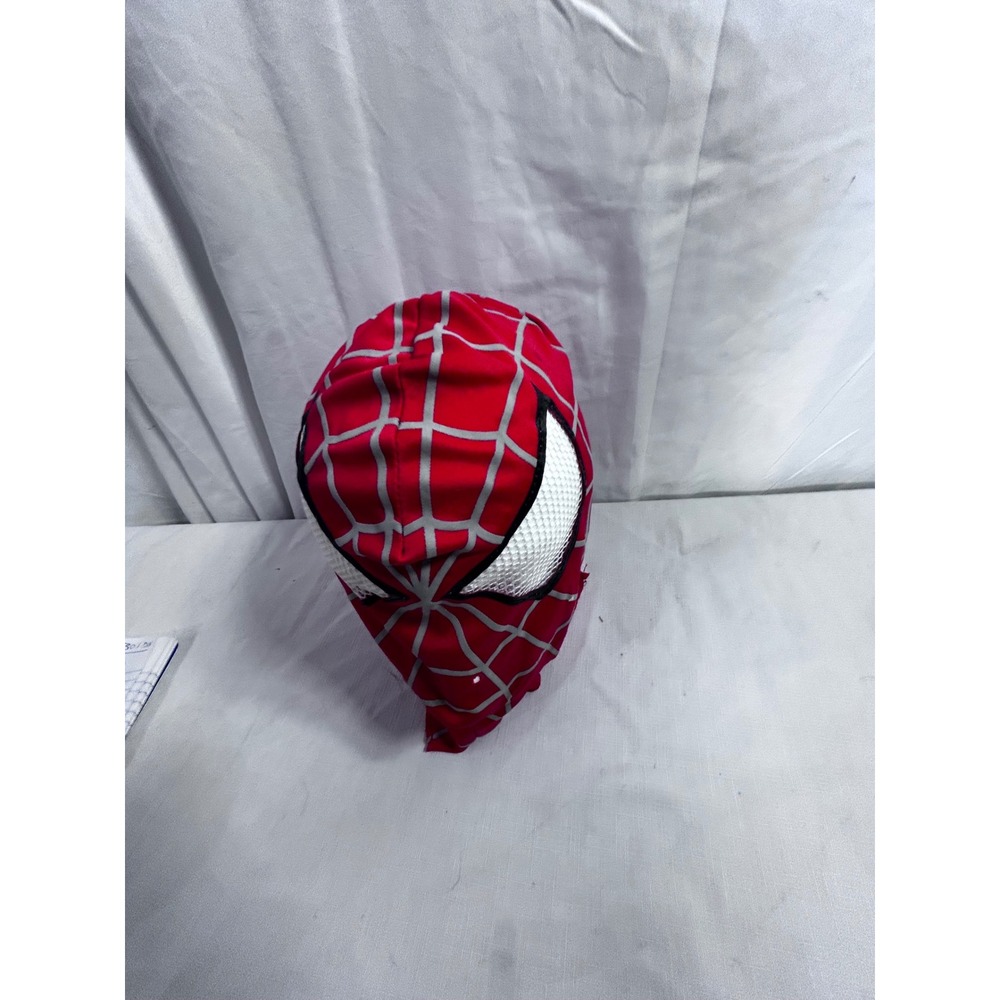 Marvel Spider-Man Costume Mask Kids Red Silver Web Mesh Eyes Superhero